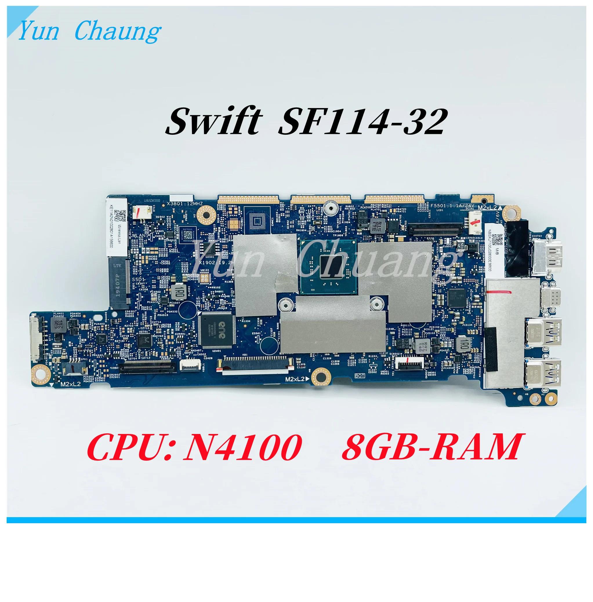̼ Ʈ SF114-32 Ʈ , 17891-1M, 448.0E604.001M, NBGXU1100J, N4100 CPU, 8GB RAM, 100% ׽Ʈ ۾